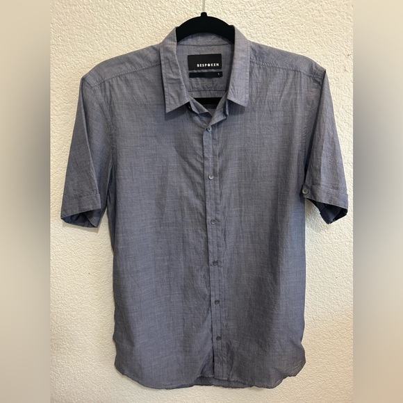 Bespoke Other - Small Bespoken Slate  Linen Button Down